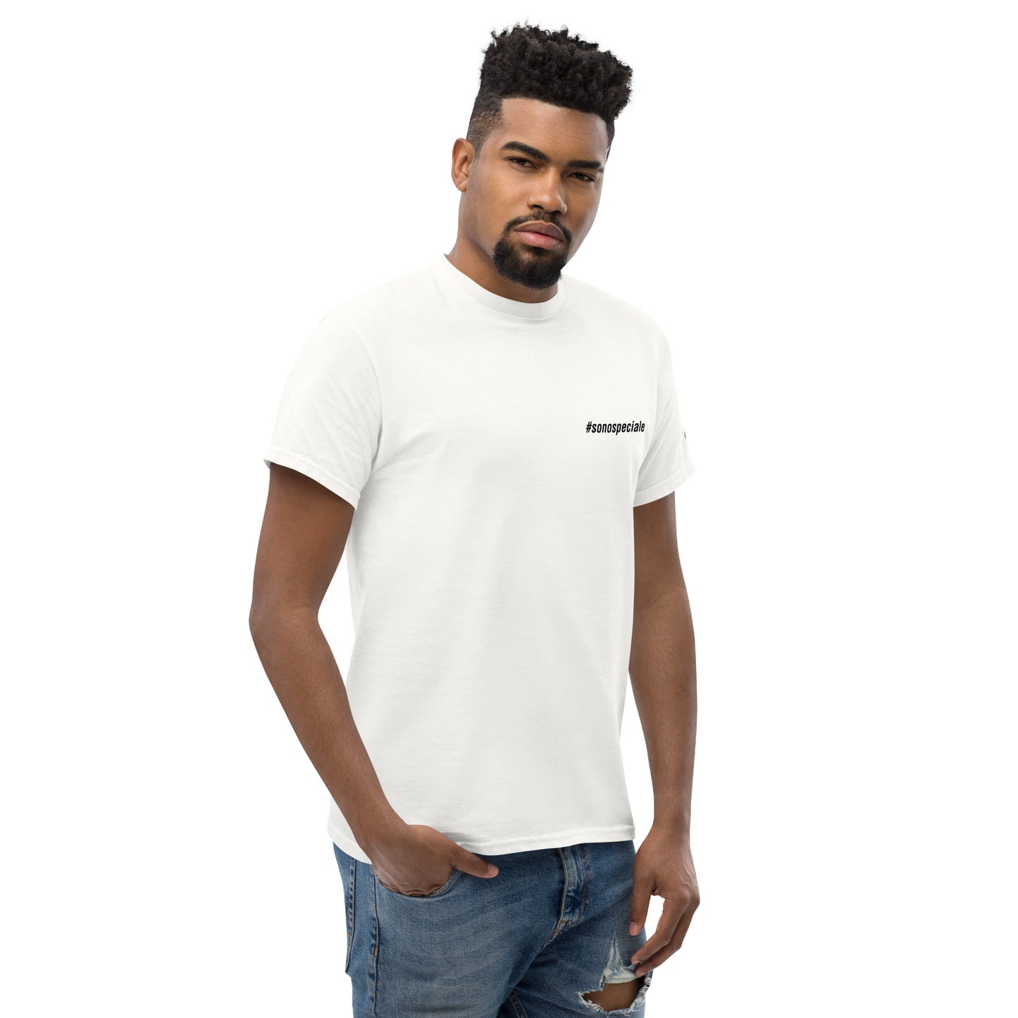 T-shirt unisex "#sonospeciale" (bianca)