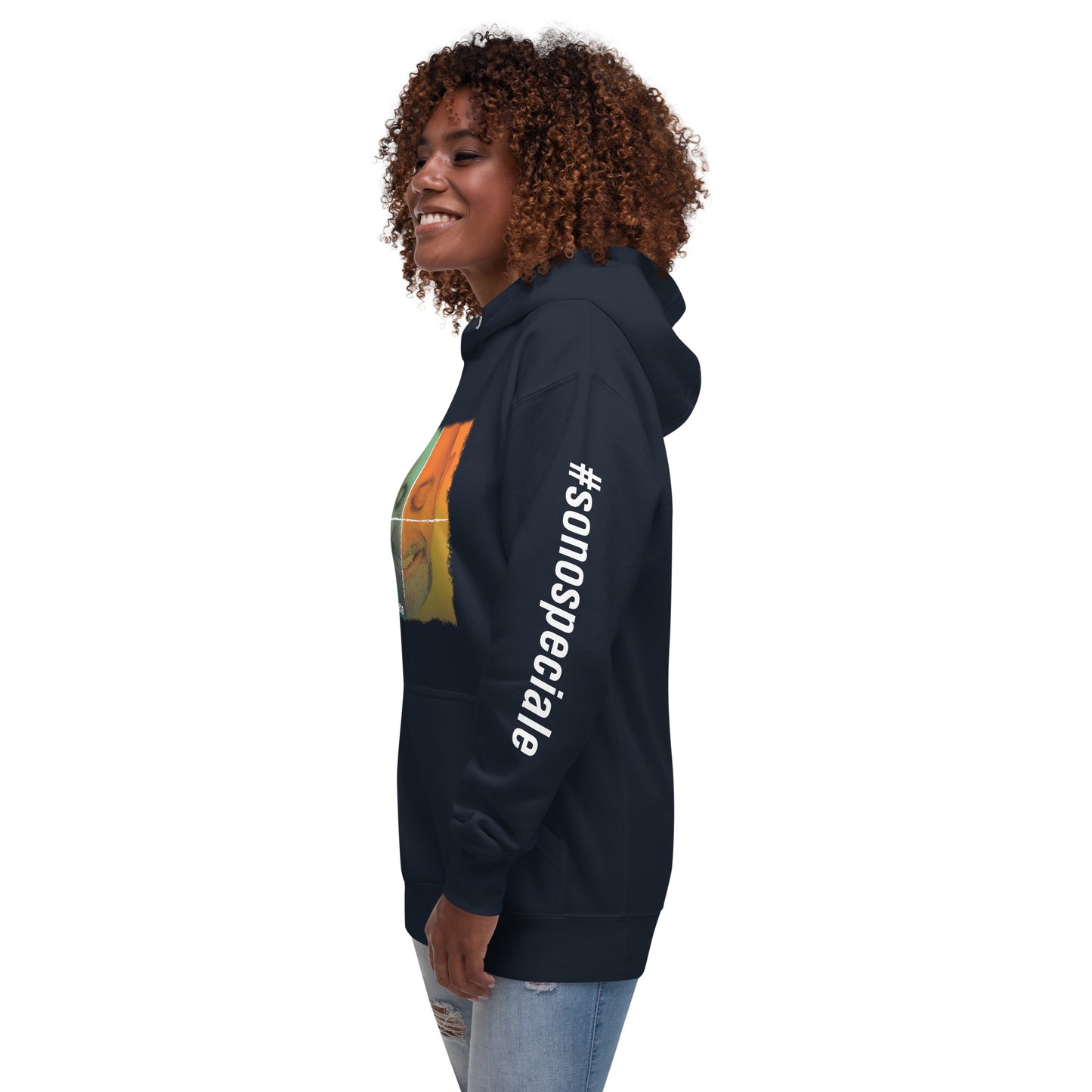 Felpa con cappuccio unisex "Sono speciale" - Kantiere Kairòs (Navy)