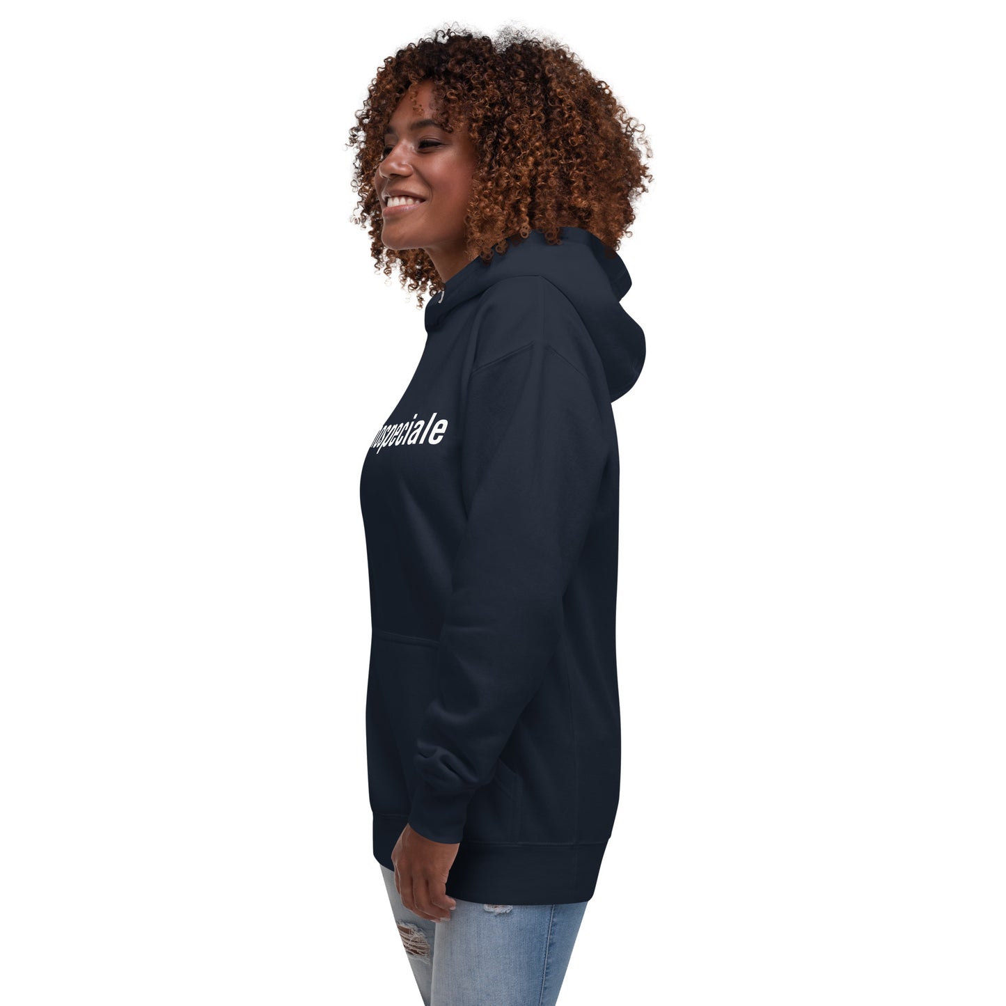Felpa con cappuccio unisex "#sonospeciale" (navy)