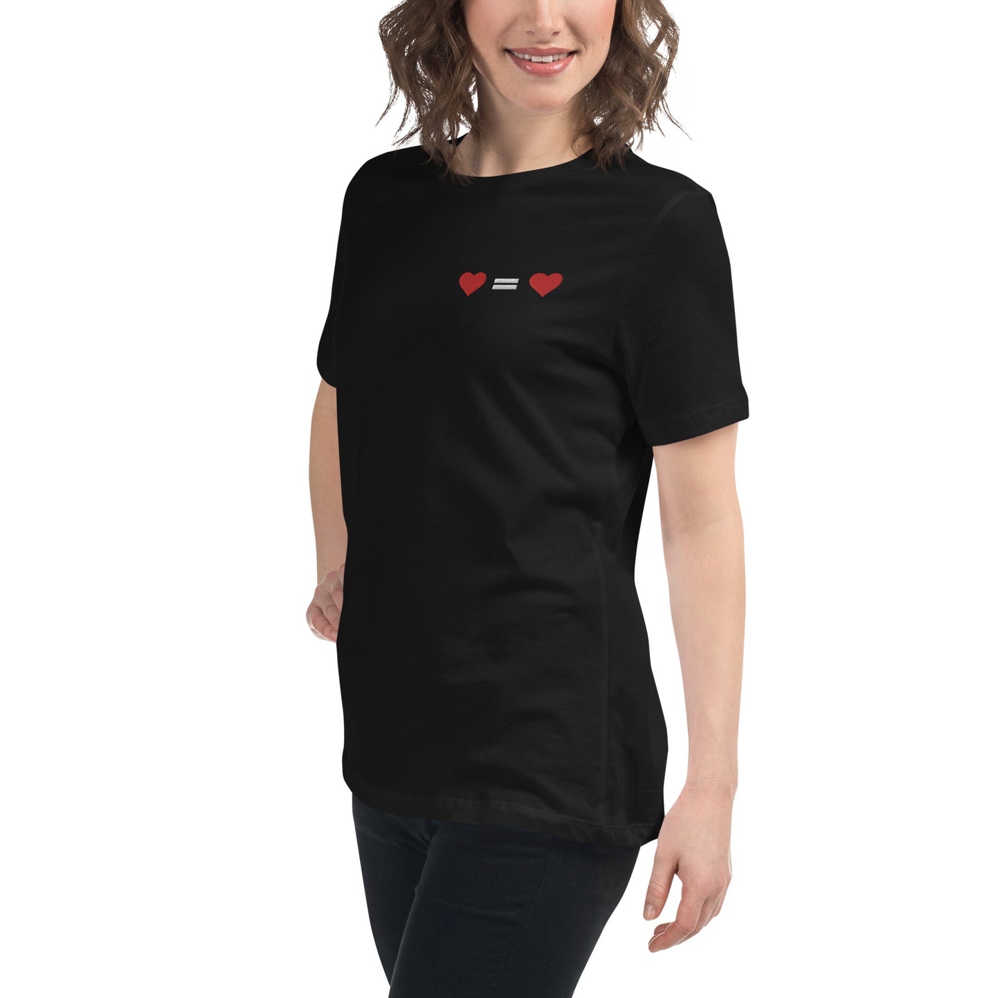 T-shirt donna "Ogni cuore vale uguale"
