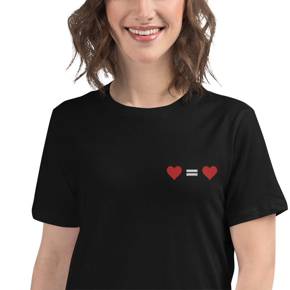 T-shirt donna "Ogni cuore vale uguale"